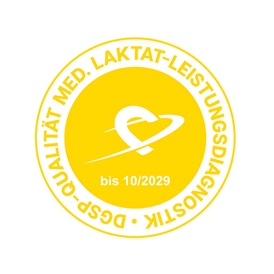 Qualit&auml;tssiegel medizinische Laktat-Leistungsdiagnostik der DSGP